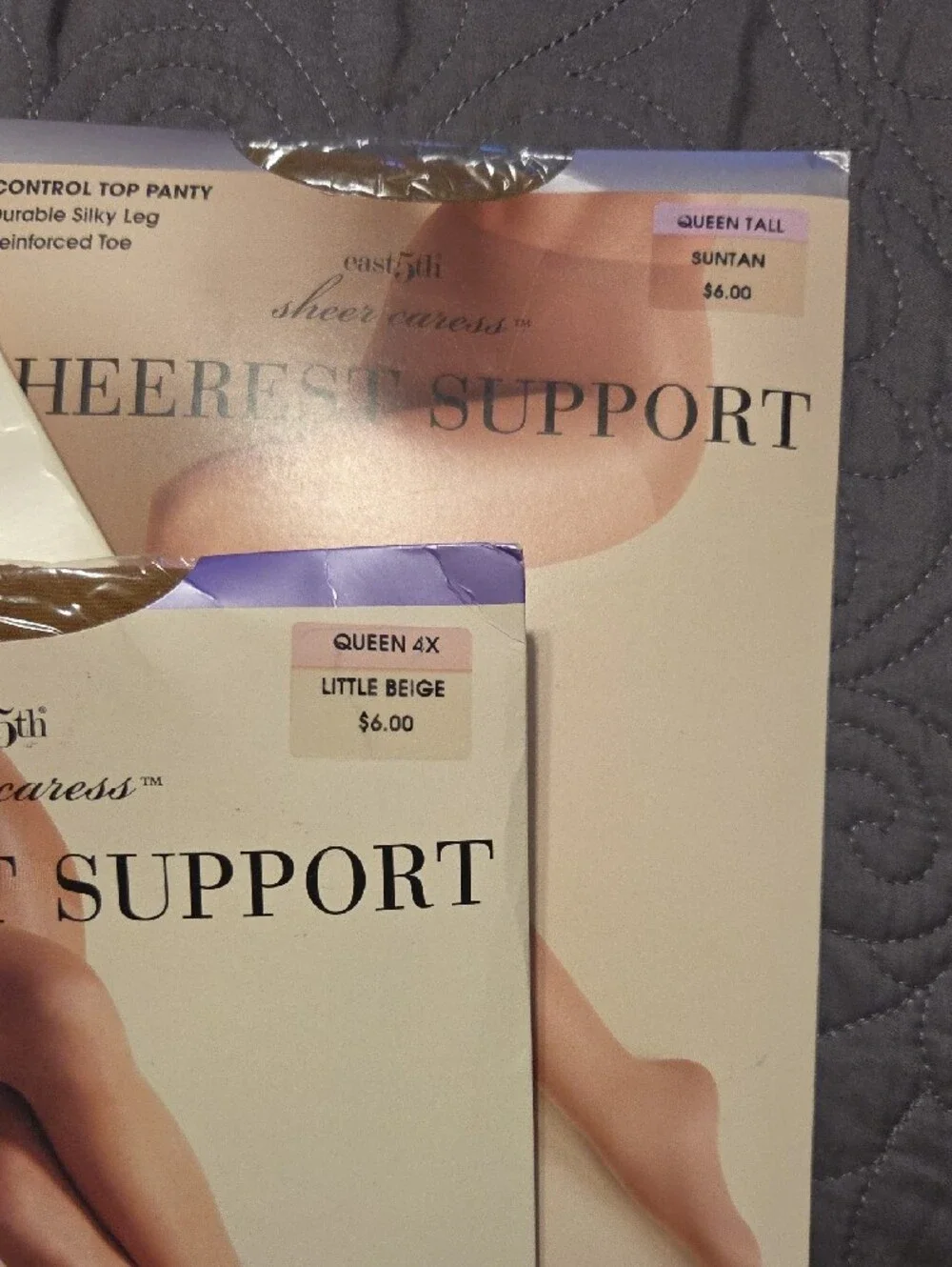 Sheerest Support Control Top Pantyhose - Light Beige-1, Suntan-2 - Queen Tall/4x